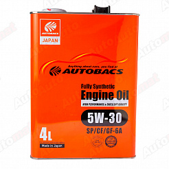 Моторное масло AUTOBACS 5W-30 SP/CF/GF-6A FULLY SYNTHETIC, 4л