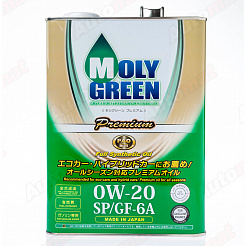 Моторное масло Molygreen Premium 0W-20 SP/GF-6A, 4л